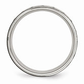 Stainless Steel 8mm Polished Black IP Wedding Band Modern Elegance